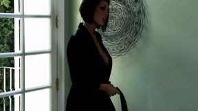Busty Brunette Dylan Ryder Aggressively Throat Fucked and Passed Between Two Guys