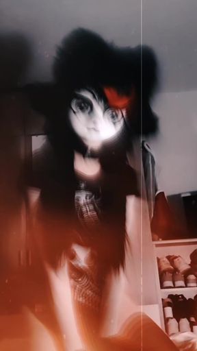 Crossdressed furry amateur solo masturbates in a steamy session