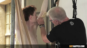 Boynapped - Servicing Hard Master Part 2: Skinny Sub Takes Pinching & Booty Stre