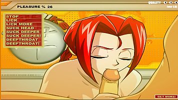 Cartoon chick with red hair, Lara Lewd is having anal sex with one of her friends