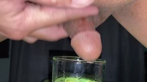 dipping cock into a glass of water and see how the size grows in a closeup shot