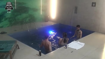 Threesome with friends in the motel pool Part 2