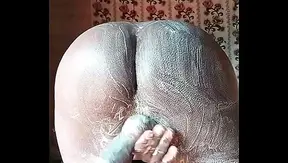 Soapy Pleasure: Jayla254 Teasing Her Curvy Booty While She Jerks Off – Steamy Scene