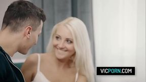 Sexy blonde milf Helena Moeller gets her tight pussy pounded