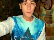 Middle east boy chews and swallows anon cum after anonymous public blowjob