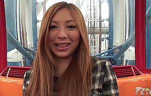 Pure japanese adult video, blonde japanese babe squirts and blows a guy with big cock in a common