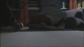 Chocolate Ass in White Lace Worshipping BWC Dildo