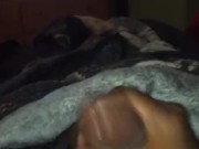 Stroking my 9 inch lightskin BBC till cum