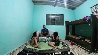Tight FFM Anal Threesome With Two Verified Brazilian Brunettes For A Birthday