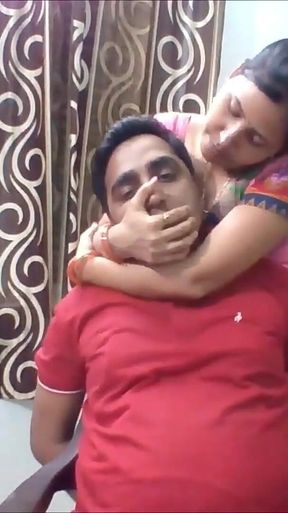 Handling Her Husband with Handgag!