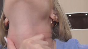 Long sexy neck with a pancake Adam's apple! MP4
