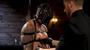 BDSM slave gets gagged and restrained