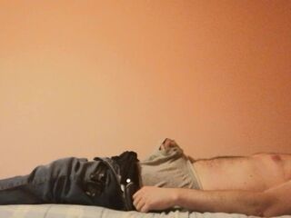 Lying on daybed flesh light screw