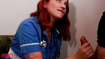 Sexy Nurse Greene Wanks Off A Patient And Plays With Cum