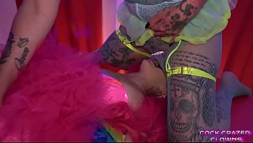 Blazy Kitsune Meets the Pink Cock Crazed Clowns