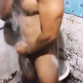 Boy Masturbates Cock In Bathroom Cum