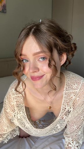 Tiny teen shows off her tits on OnlyFans