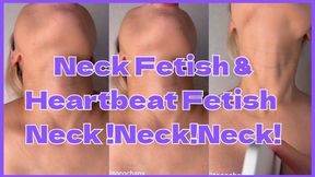 Neck Fetish & Heartbeat Fetish - Throat Movements, Heavy Breathing, and Real Heart Sounds
