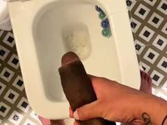 Brunette Tranny jerking in hard dick in solo Webcam