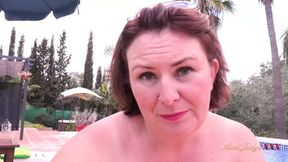 POV: Lost British MILF needs help with big natural tits