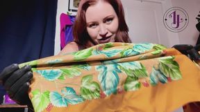 Inanna Justice POV Hermes Silk Scarf & Leather Glove Tease: Luxury Breathplay Edge