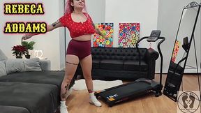 TREADMILL CHUBBY GIRL EXERSICES SHORT TIGHTS BIG ASS