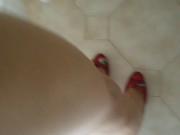 Legs heels red