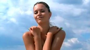 Hardcore outdoor sex in the close-up with a slender angel Ninel