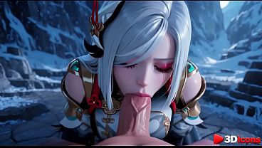After her workout, Shenhe loves getting pounded by a huge cock [AI]