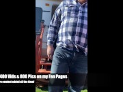 Horny Chubby Guy Cums in the Campground