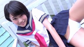 Solo Japanese Teen Bares All for Bike Fetish on Cam