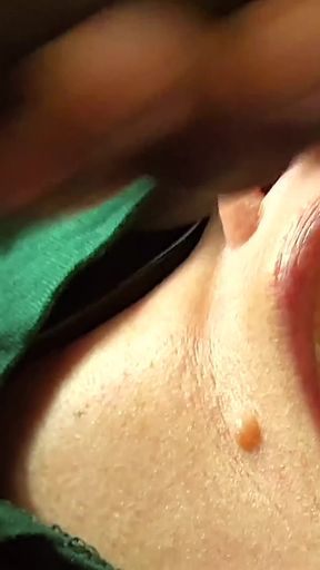 Best Close up Blowjob Swallowing, Big Fat BBW MILF Sucking Black Cock, Get Loads of Cum in Her Mouth