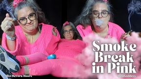 Smoke Break in Pink: OctoGoddess Smoking in Pink Leggings, Sweater, Socks Ignore POV