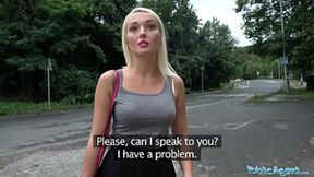 Blonde Agent Caught by Stranger Gets Fucked Publicly