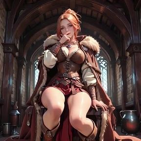 Redhead Warrior in Snow! Forbidden Leather Armor Seduction in Medieval Village. Cold Queen Unzips Her Gear &amp; Goes Wild!