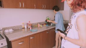 Fucking My Boss in the Kitchen