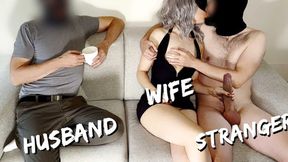 Cuckold Husband Watching His Young Wife Gets Creampied Next to Him