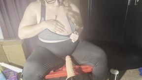 Dirty talk and oiled nipple play