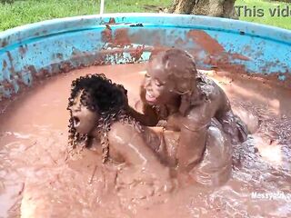 Jani vs Zoey Mud Wrestling part 1