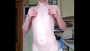 LanaTuls - Russian Faggot Slut and Whore. Mancunt Pussy Fucking by Big Glass ButtPlug Dildo