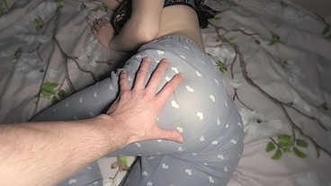 [POV] wake up, step Sister's seductive ass - AMATEUR blowjob