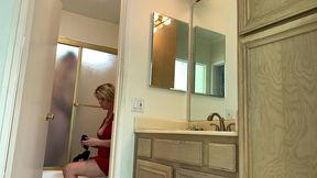 stepson drills his stepmother while dad is in the shower