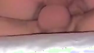 WHITE WOMEN PISSES AND SQUIRTS ON MY GIGANTIC FAT PENIS AND SLIDES IT INSIDE HER SMALL BUTT