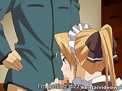 Cute blonde maid gets a creampie