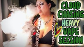 Goddess Malory's Glamorous Morning Vape Session: Cloud Chasing & Playful Heavy Smoke Session - Making Huge Clouds in the Sunlight