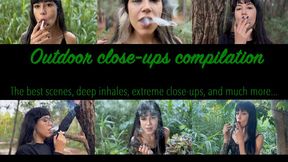Smoking outdoor close-ups compilation
