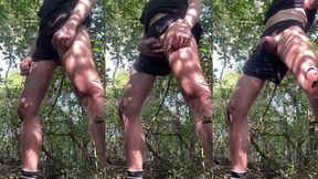 amateur twink peeing live on cam in the woods