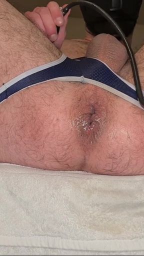 XXL Inflatable Buttplug stretching my lose asshole   Clip 1