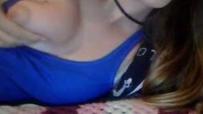 My beautiful busty Italian girl fingering her pussy on webcam