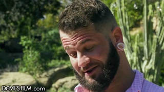 DevilsFilm Vanessa Vega Deepthroats Her Way Into A Bi 3-Way